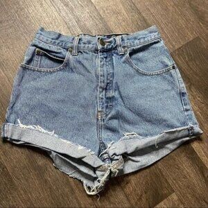 Eddie Bauer Denim Classic Fit Cut Off High Waisted Jean Shorts Size 8